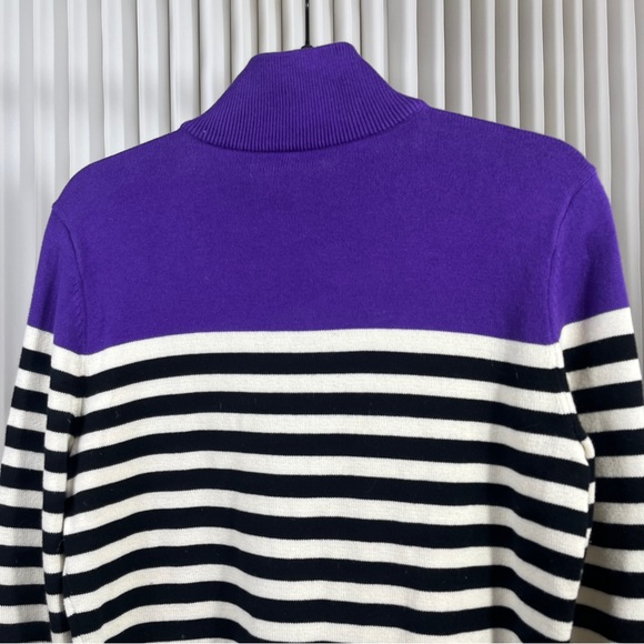 Ralph Lauren Purple and Black Striped Women’s Sweater - Picture 9 of 14